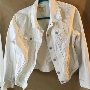Old Navy White jean jacket size large